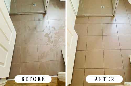 bathroom tile before and after